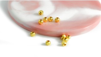 copy of Perle toupie 6mm en laiton plaqué or 18k