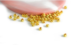 copy of Perle toupie 6mm en laiton plaqué or 18k