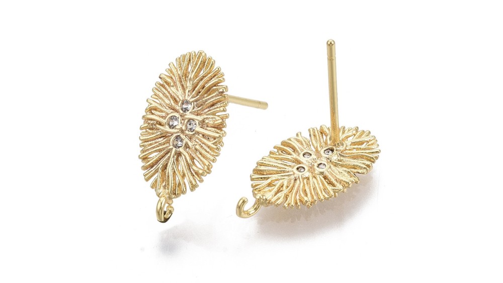 copy of Puces d'oreille rondes en acier inoxydable plaqué or 18k