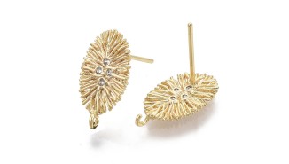 copy of Puces d'oreille rondes en acier inoxydable plaqué or 18k