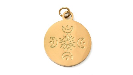 Pendentif triple lune acier