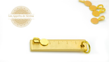 bélière à coller ronde dorée