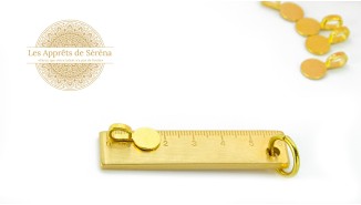 bélière à coller ronde dorée