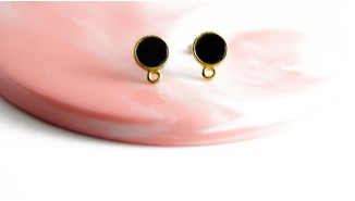 copy of Puces d'oreille en acétate violette x paire