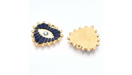 pendentif cœur bleu