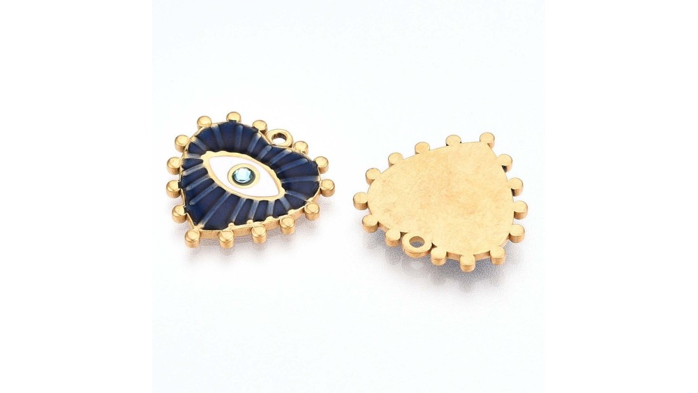 pendentif cœur bleu