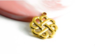 copy of Pendentif nœud celte en acier inoxydable plaqué or 18k