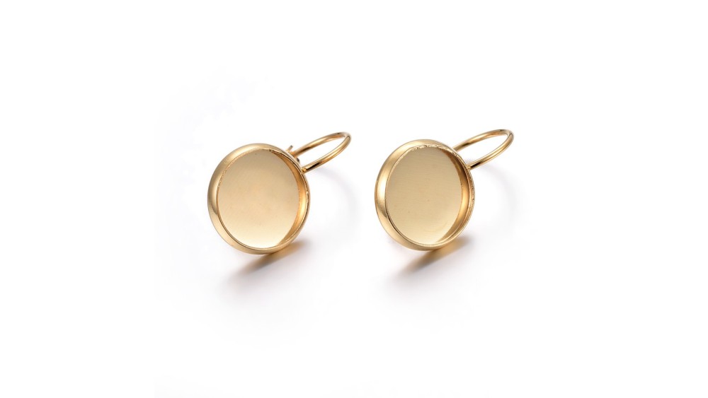 copy of Dormeuses supports cabochons 10mm en acier 304 argent