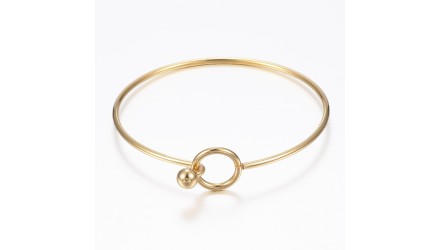 copy of Bracelet support cabochon 4mm en laiton doré  18K