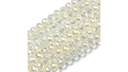 Perles 6x4mm transparente