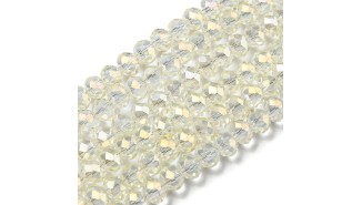 Perles 6x4mm transparente