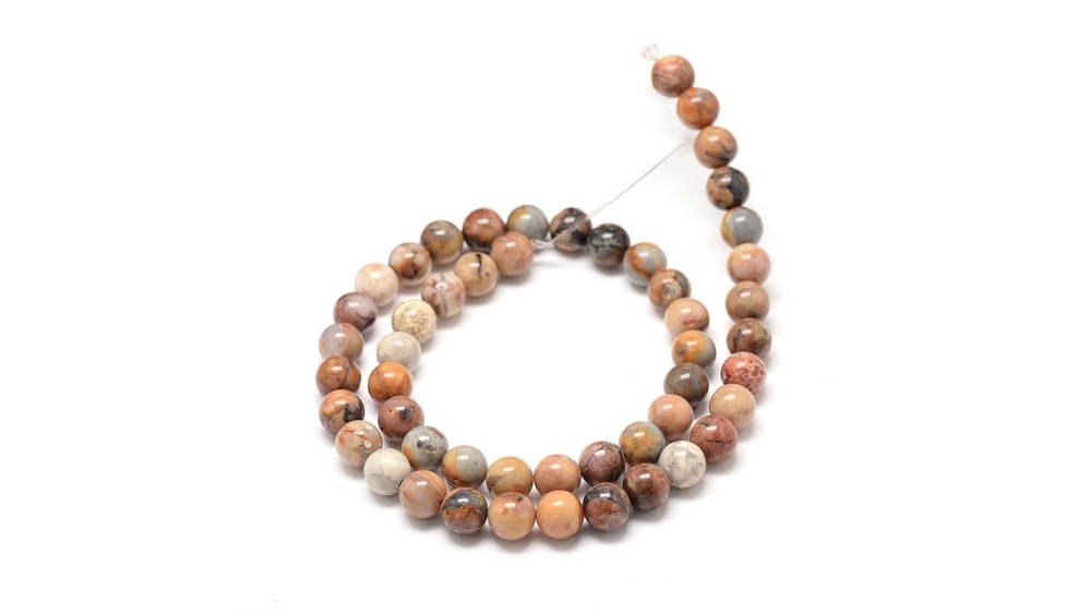 copy of Perles lisses 4mm jaspe bleu naturel x 50