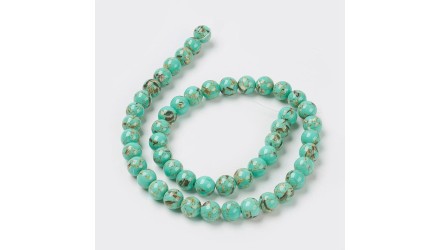 copy of Perles lisses 4mm jaspe bleu naturel x 50