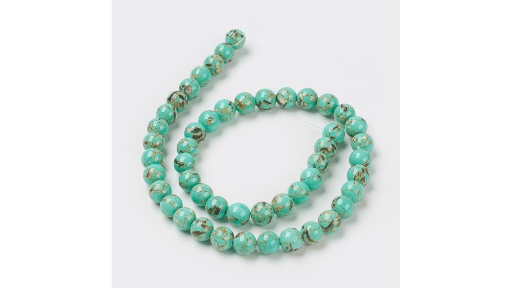 copy of Perles lisses 4mm jaspe bleu naturel x 50