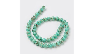 copy of Perles lisses 4mm jaspe bleu naturel x 50