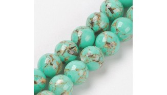 copy of Perles lisses 4mm jaspe bleu naturel x 50