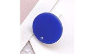 Puce d'oreille 15mm bleu
