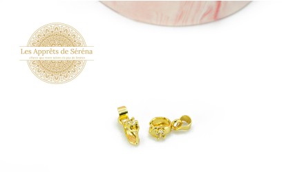 bélière snap on strass