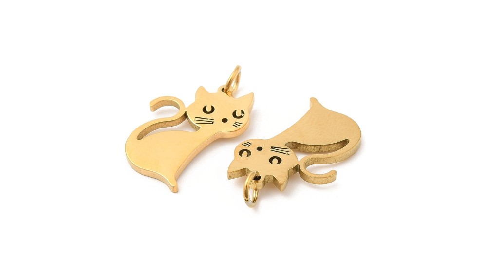 pendentif chat or
