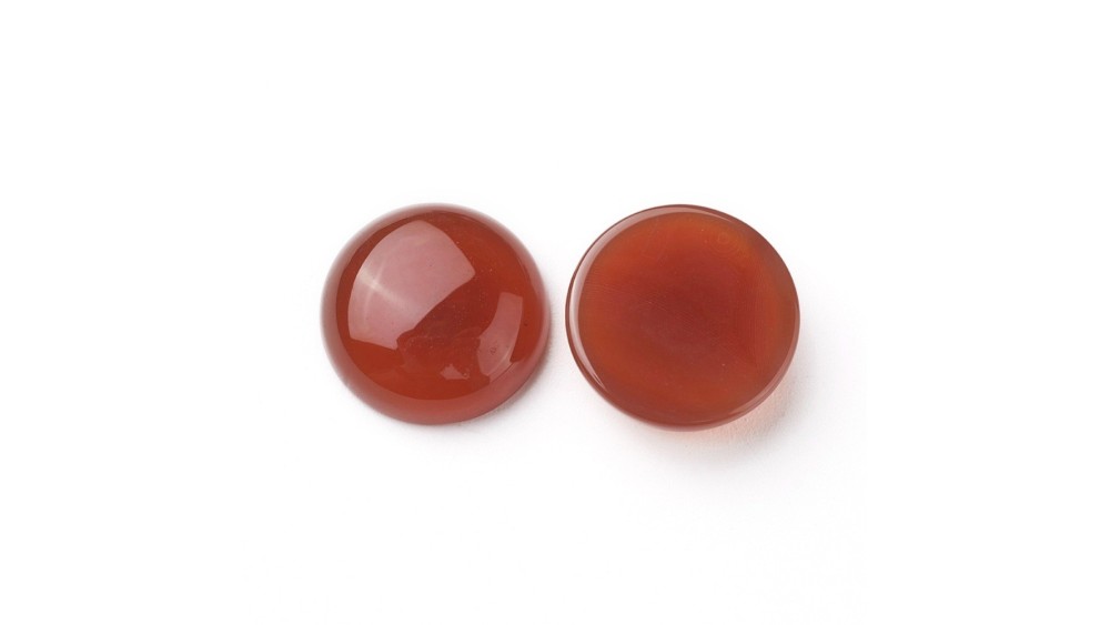 Cabochons ronds à fond plat 16mm en cornaline naturelle pour DIY