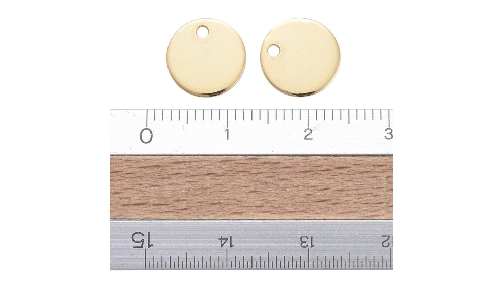 sequin 10mm acier or