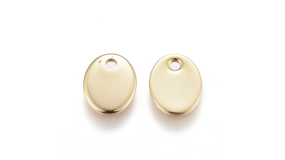 pendentif ovale acier