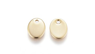 pendentif ovale acier
