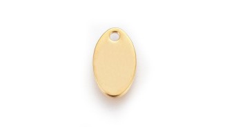 6 sequins ovales en acier 201 / 12mm