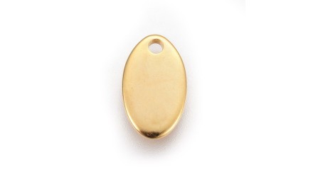 6 sequins ovales en acier 201 / 12mm