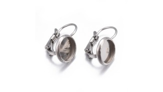 copy of Dormeuses supports cabochons 10mm en acier 304 argent