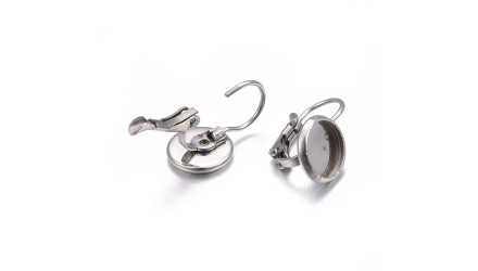copy of Dormeuses supports cabochons 10mm en acier 304 argent