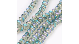 copy of Perles  toupies à facettes 3x2.5mm rose AB toupie verre 2mm perle à facettes roses