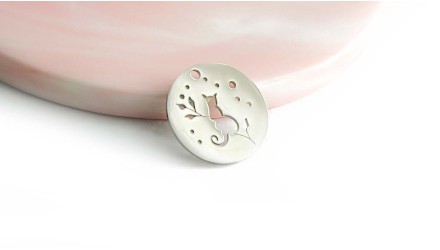 pendentif rond chat