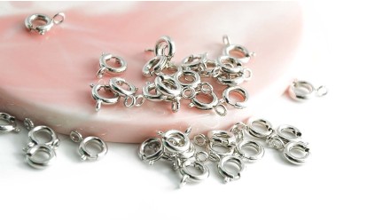 fermoir à ressort argent 10mm