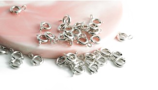 fermoir à ressort argent 10mm