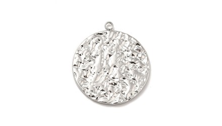 pendentif froissé argent