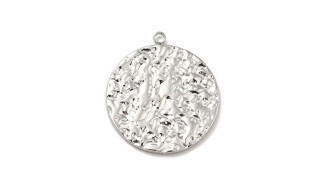 copy of Pendentif 15mm acier argent texturé