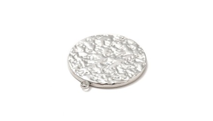 copy of Pendentif 15mm acier argent texturé