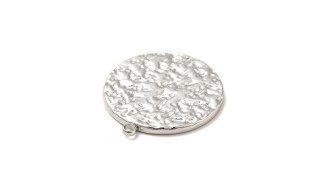 copy of Pendentif 15mm acier argent texturé