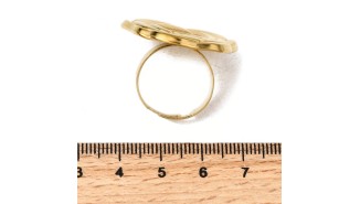 bague acier fleur