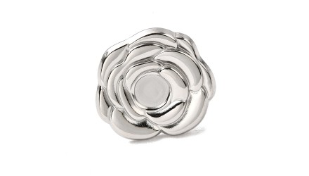 copy of Support bague 10x8mm feuille de ginko acier inoxydable plaqué or 18k
