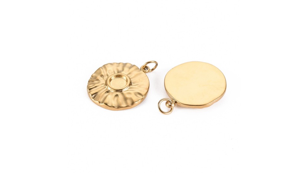 support cabochon 4mm acier