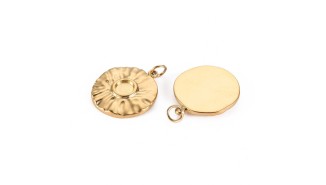 support cabochon 4mm acier