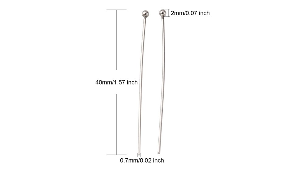 copy of Clous tête boule 40mm en acier inoxydable 304 plaqué or 24k