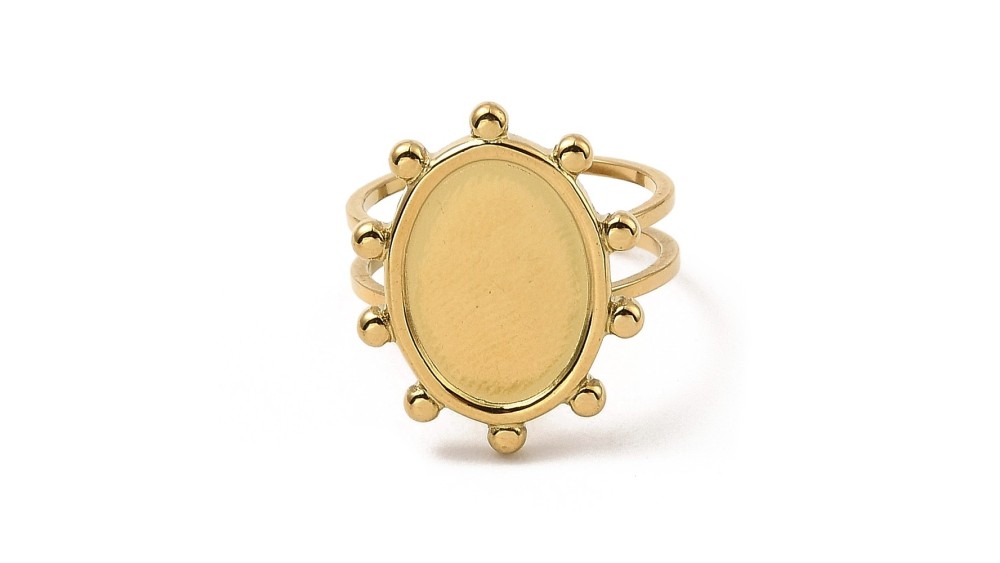 bague ovale 14x10mm