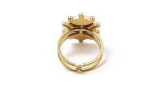 bague acier or 14x10mm