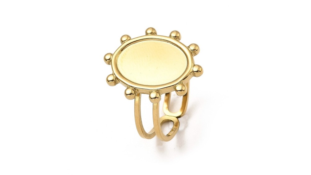 bague plateau acier