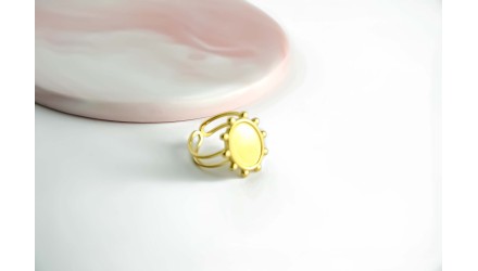 bague plateau acier
