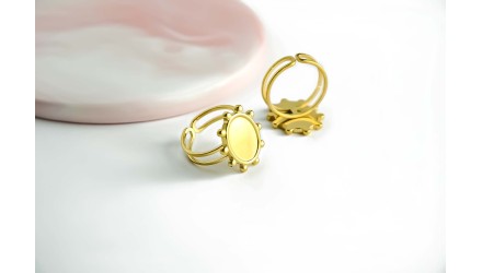 bague plateau acier