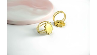 bague plateau acier